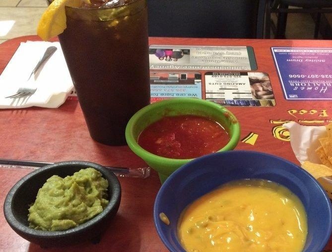 Chips, salsa, guacamole and queso at Jaramillo's